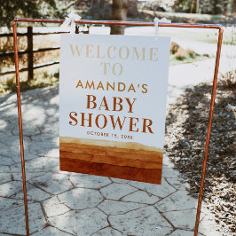 Terracotta Boho Abstrakte Wüste Begrüßungszeichen Poster