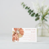 Terracotta Boho Aquarell Blumenbücher für Kinder Begleitkarte (Stehend Vorderseite)