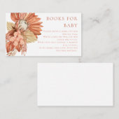 Terracotta Boho Aquarell Blumenbücher für Kinder Begleitkarte (Vorne/Hinten)