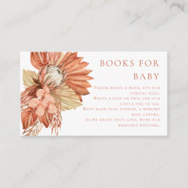 Terracotta Boho Aquarell Blumenbücher für Kinder Begleitkarte