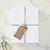 Terracotta boho arch burnt orange Kupferhochzeit Geschenkanhänger (Mit Garn)