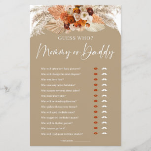 Terracotta Boho arch Guess, Mama- oder Papa-Spiel