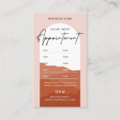 Terracotta Boho Arch Logo Nails Hair Spa Salon Terminkarte (Vorderseite)