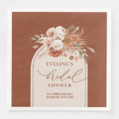 Terracotta Boho Arch Napkins für Brautparty Serviette (Vorderseite)