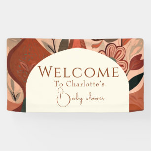 Terracotta boho Babydusche Banner