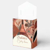 Terracotta boho Babydusche Geschenkschachtel (Geöffnet)