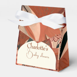 Terracotta boho Babydusche Geschenkschachtel