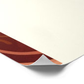 Terracotta boho Babydusche Poster (Ecke)