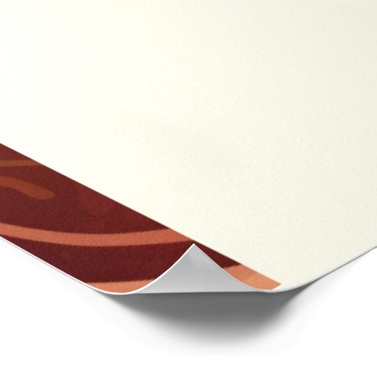 Terracotta boho Babydusche Poster (Ecke)