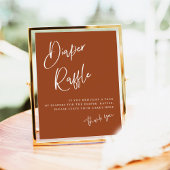 Terracotta Boho Babydusche Windelwaschmaschine Win Poster