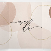 Terracotta Boho Beach Formal minimale Hochzeit Dreifach Gefaltete Karte (Innenseite Mitte)