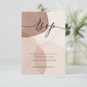 Terracotta Boho Beach Minimal Moderne Freundliche  RSVP Karte (Stehend Vorderseite)