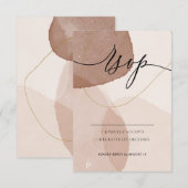 Terracotta Boho Beach Minimal Moderne Freundliche  RSVP Karte (Vorne/Hinten)