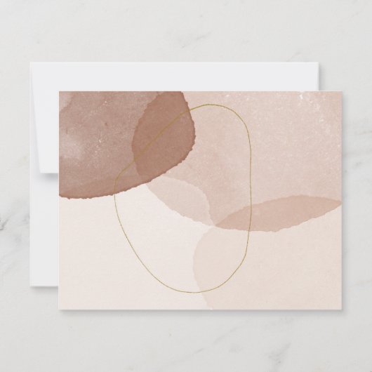 Terracotta Boho Beach Sauberkeit Details Einfache RSVP Karte (Rückseite)