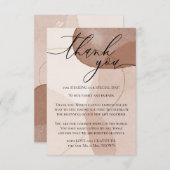 Terracotta Boho Beach Watercolor Beige Vielen Dank Begleitkarte (Vorne/Hinten)