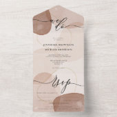 Terracotta Boho Beach Wedding All In One Einladung (Innen Boden)