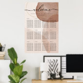 Terracotta Boho Beach Wedding Empfang Poster (Heimbüro)