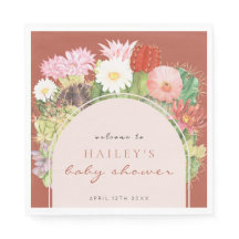 Terracotta Boho Bloom Cactus Baby Shower