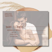 Terracotta Boho BlumenWedding rettet das Datum Ankündigungspostkarte