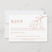 Terracotta Boho blumenWedding RSVP Karte (Vorderseite)
