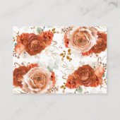 Terracotta Boho Blumenzwiebeldetails Begleitkarte (Rückseite)