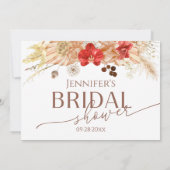 Terracotta Boho Brautparty Beratung Karte (Rückseite)