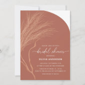 Terracotta Boho Brautparty Einladung (Vorderseite)