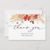 Terracotta Boho Brautparty Vielen Dank RSVP Karte (Vorderseite)