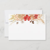 Terracotta Boho Brautparty Vielen Dank RSVP Karte (Rückseite)