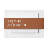 Terracotta Boho Burnt Orange Bold Einzigartige Hoc Einladungsbanderole (Vorderseite Beispiel)