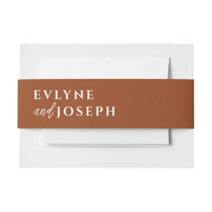 Terracotta Boho Burnt Orange Bold Einzigartige Hoc Einladungsbanderole