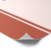 Terracotta Boho Cactus Welcome Baby Shower Poster (Ecke)