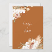 Terracotta Boho Details Einladung (Rückseite)