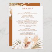 Terracotta Boho Details Einladung (Vorne/Hinten)