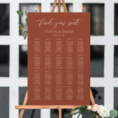 Terracotta Boho Elegant 20 Tabelle Seating Chart Poster