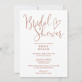 Terracotta Boho Elegantes Script-Brautparty Einladung (Vorderseite)