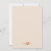 Terracotta Boho Fall Floral Burnt Orange Wedge Save The Date (Rückseite)