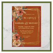 Terracotta Boho Fall Floral Folieneinladung