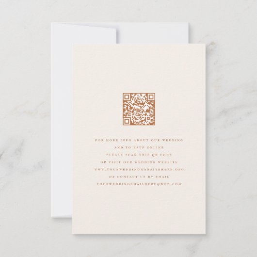 Terracotta Boho Fall Floral RSVP Karte (Rückseite)