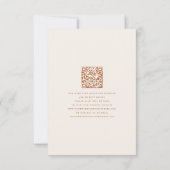 Terracotta Boho Fall Floral RSVP Karte (Rückseite)