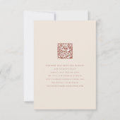 Terracotta Boho Fall Floral RSVP Karte (Rückseite)