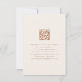 Terracotta Boho Fall Floral RSVP Karte (Rückseite)