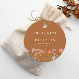 Terracotta Boho Fall Floral Wedding Vielen Dank Geschenkanhänger