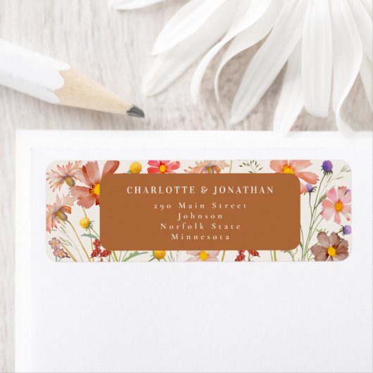 Terracotta Boho Fall Floral Wedge (Insitu)