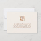 Terracotta Boho Fall Wildblume Hochzeit RSVP Karte (Rückseite)