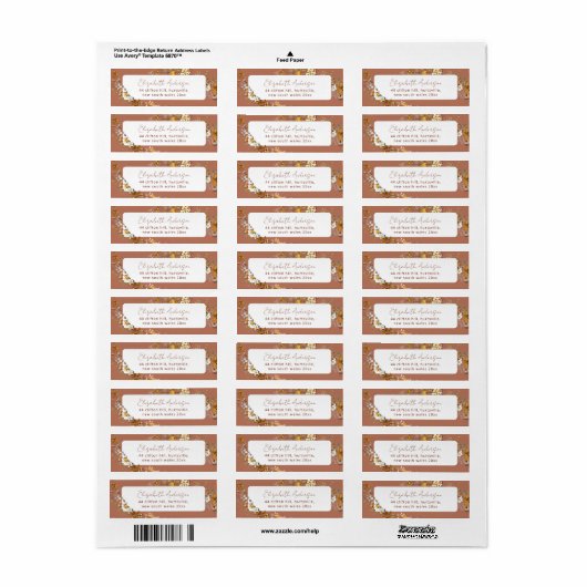 Terracotta Boho Floral Brautparty (Vorne)