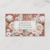 Terracotta Boho Floral Clothing Branding Visitenkarte (Vorderseite)