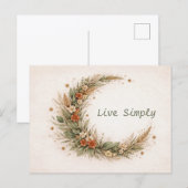 Terracotta Boho Floral Crescent Moon Botanical Postkarte (Vorne/Hinten)