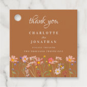 Terracotta Boho Floral Hochzeit im Herbst Vielen D Geschenkanhänger (Vorderseite)