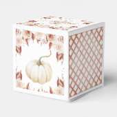 Terracotta Boho Floral Little Pumpkin Baby Dusche Geschenkschachtel (Rückseite)